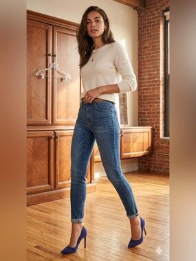 Gap True Skinny High-Rise 
Jeans Dark Wash nice stretch 2%
elastane EUC SZ 28